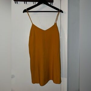 Missguided Mustard Mini Dress with Spaghetti Straps